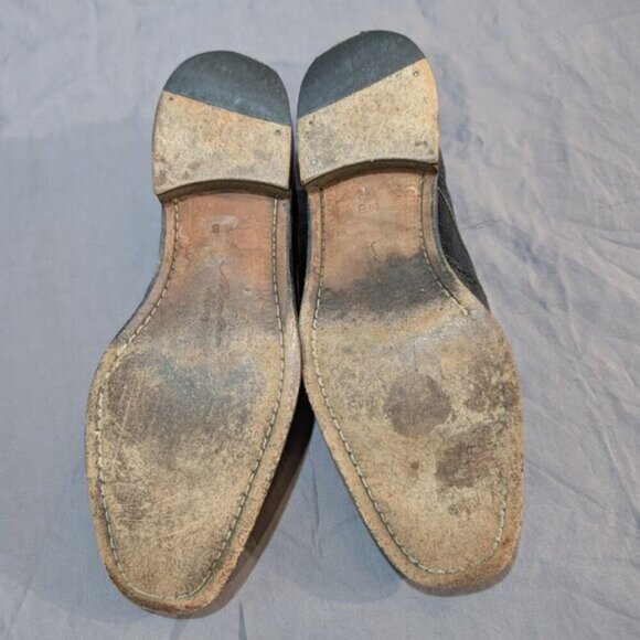 Mezlan Black Leather Textured Dress Shoes Oxford Derby Men Size 10 - Picture 11 of 11